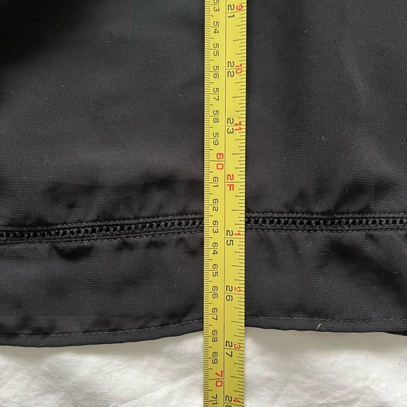 Zara Basic Mandarin Collar Long Sleeve Black Sheer Blouse (L) - Picture 7 of 8